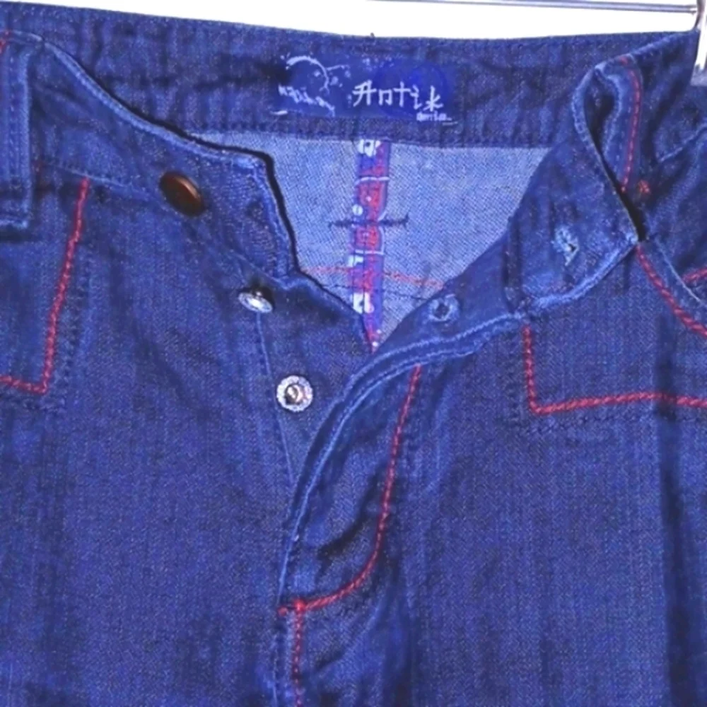 Antik DENIM Men's Blue Button-fly, Flare Leg Jeans, 36W / 33L - Picture 4 of 11